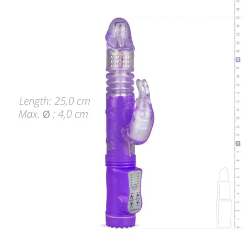 EasyToys Stotende Rabbit Vibrator - Paars - Afbeelding 2