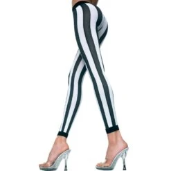 Gestreepte Legging - Zwart-Wit