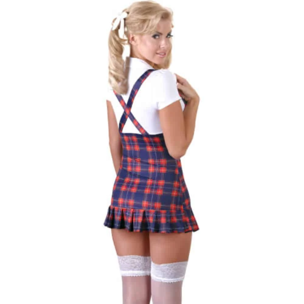 Gewillig Schoolmeisje Kostuum - Wit - Afbeelding 2