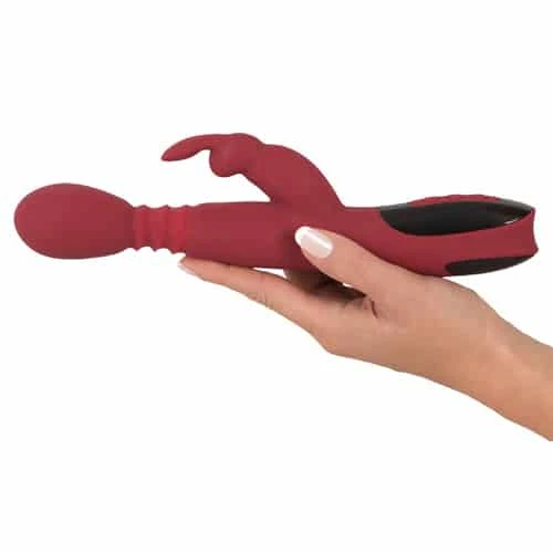 Stotende, Roterende & Verwarmende Rabbit Vibrator - Afbeelding 2