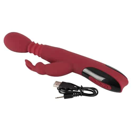 Stotende, Roterende & Verwarmende Rabbit Vibrator - Afbeelding 5